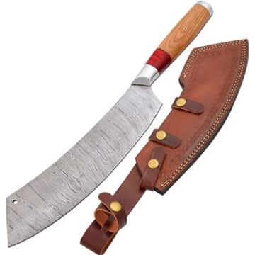 Old Ram Handmade Fully Functional Real Damascus Cleaver (DM-OR-1001)